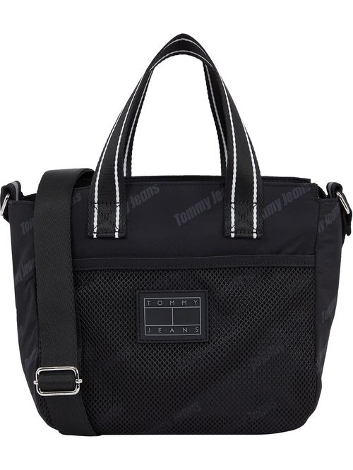BOLSO TOTE PEQUEÑO CON BANDOLERA Y LOGO