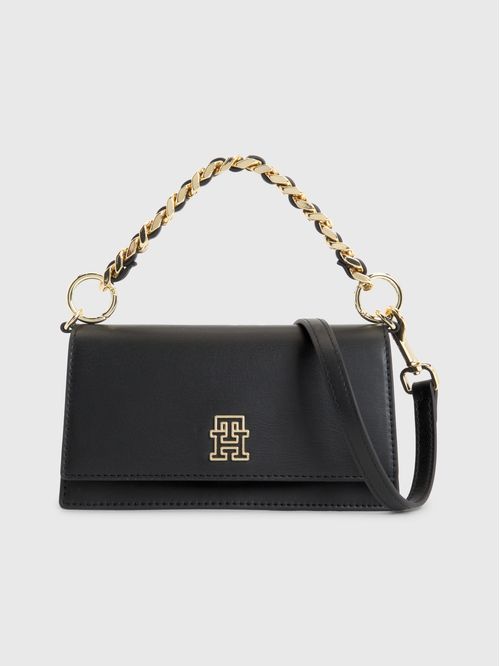 BOLSO DE MANO CON ASA DE CADENA TRENZADA