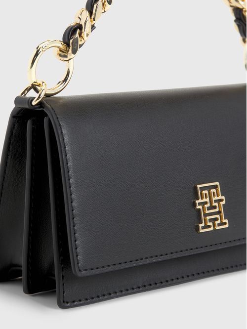 BOLSO DE MANO CON ASA DE CADENA TRENZADA