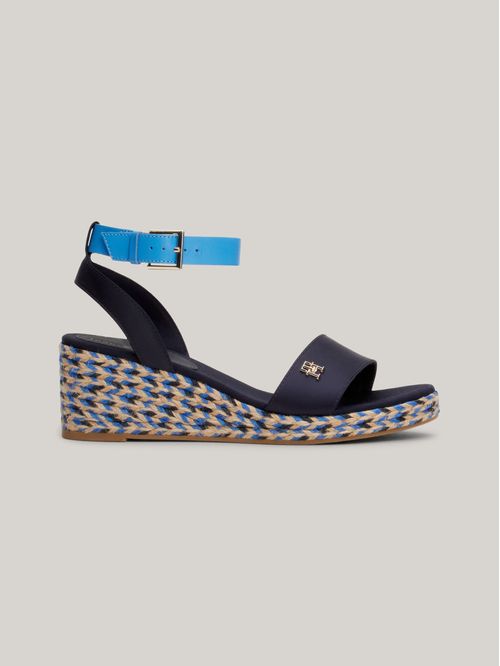 SANDALIAS CON CUÑA Y TIRA A CONTRASTE