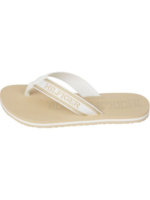 ZAPATILLAS CON CINTA CON LOGO METALIZADO