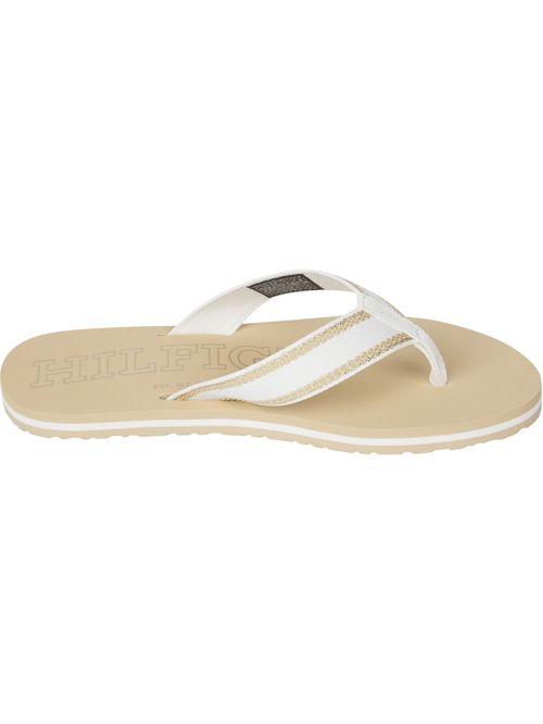 ZAPATILLAS CON CINTA CON LOGO METALIZADO