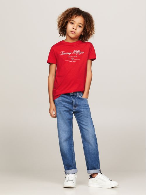 CAMISETA DE CUELLO REDONDO CON LOGO EN SCRIPT (NIÑOS)