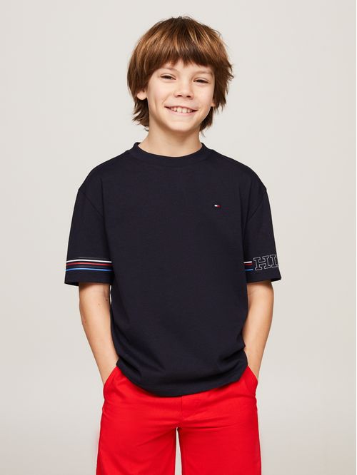 CAMISETA DE CORTE REGULAR CON RAYAS (NIÑOS)