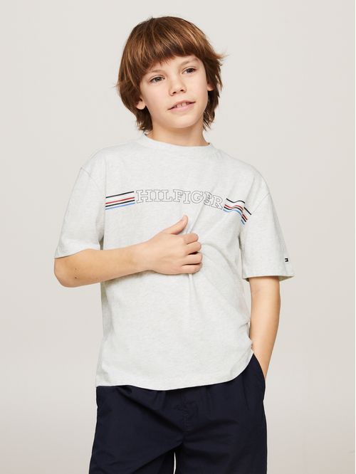 CAMISETA DE CORTE REGULAR CON RAYAS (NIÑOS)