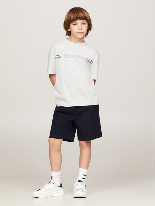 CAMISETA DE CORTE REGULAR CON RAYAS (NIÑOS)