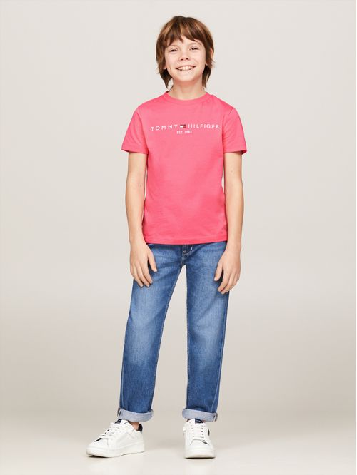 CAMISETA ESSENTIAL DE CUELLO REDONDO CON LOGO (NIÑOS)