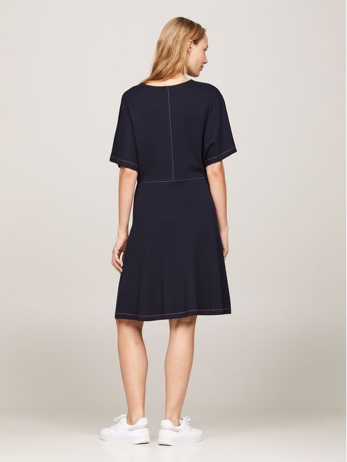 VESTIDO GLOBAL STRIPE DE CORTE EVASÉ