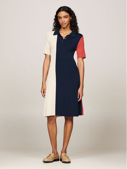 VESTIDO TIPO POLO DE PUNTO CON CORTE SLIM