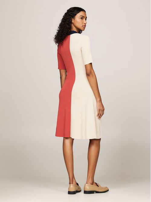 VESTIDO TIPO POLO DE PUNTO CON CORTE SLIM