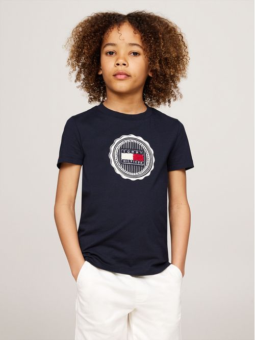CAMISETA CON SELLO EN TEJIDO DE TOALLA (NIÑOS)