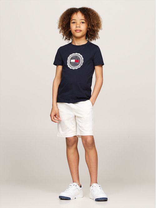 CAMISETA CON SELLO EN TEJIDO DE TOALLA (NIÑOS)