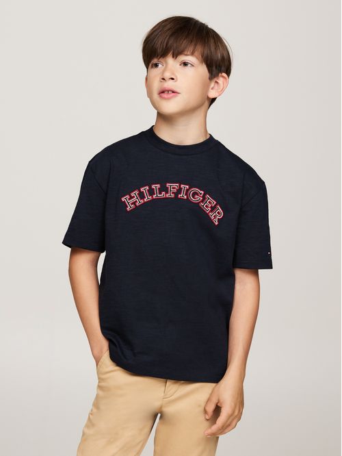 CAMISETA DE CORTE REGULAR CON LOGO MONOTIPO (NIÑOS)