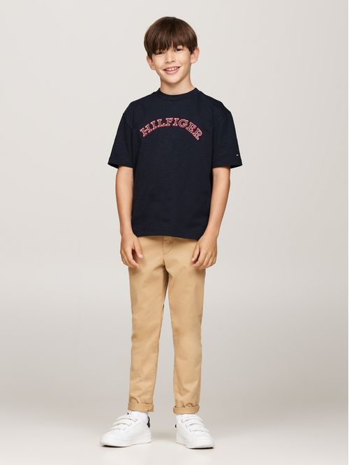 CAMISETA DE CORTE REGULAR CON LOGO MONOTIPO (NIÑOS)