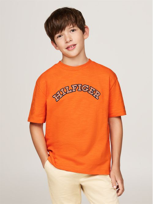 CAMISETA DE CORTE REGULAR CON LOGO MONOTIPO (NIÑOS)