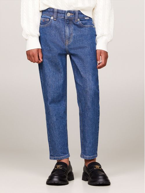 JEANS ICÓNICOS DE TIRO ALTO Y DESLAVADOS (NIÑOS)