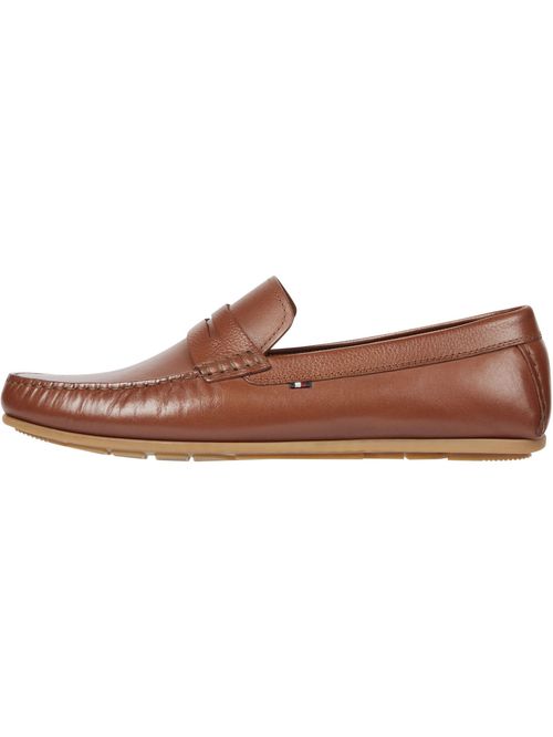 MOCASINES DRIVER DE CUERO CON LOGO ENGOMADO