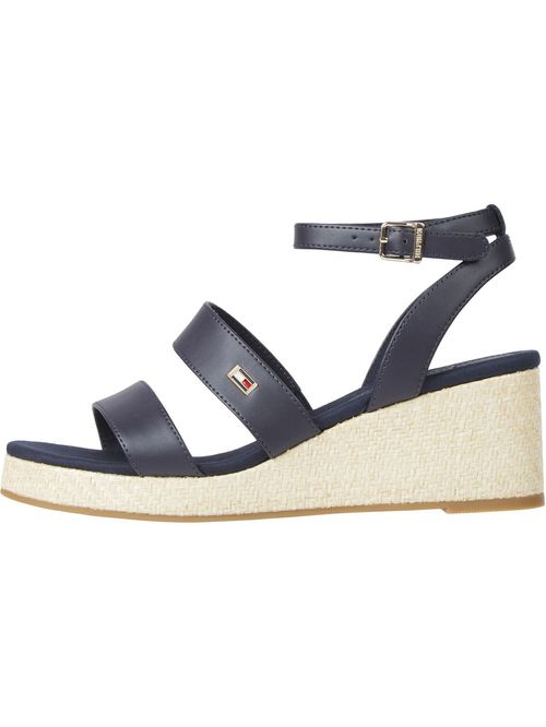 SANDALIAS DE CUÑA ALTA CON DETALLES DE CUERDA