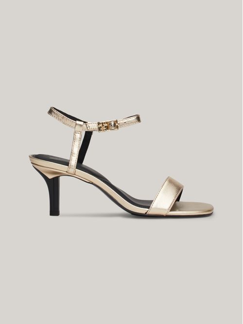 SANDALIAS METALIZADAS CON TACÓN DE AGUJA