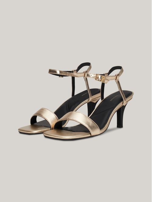 SANDALIAS METALIZADAS CON TACÓN DE AGUJA