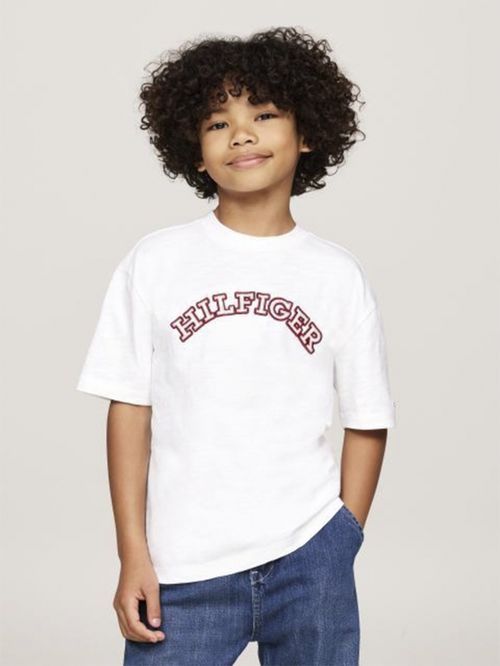 CAMISETA DE CORTE REGULAR CON LOGO MONOTIPO  (NIÑOS)
