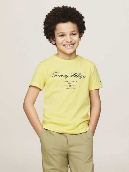 CAMISETA DE CUELLO REDONDO CON LOGO EN SCRIPT (NIÑOS)