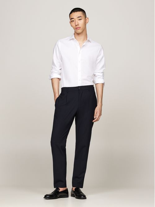 CAMISA DE CORTE SLIM EN TEJIDO DOBBY