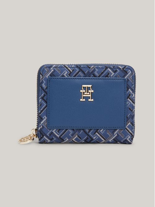 BILLETERA DE LONA EN JACQUARD CON CIERRE