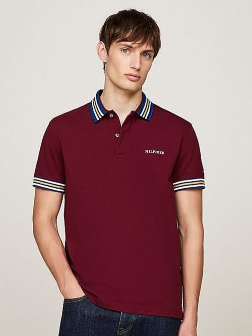 POLO DE CORTE REGULAR CON CUELLO A CONTRASTE