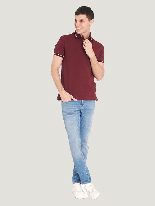 POLO DE CORTE SLIM CON RIBETES