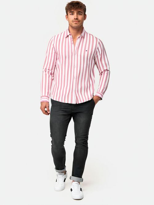 CAMISA OXFORD DE RAYAS