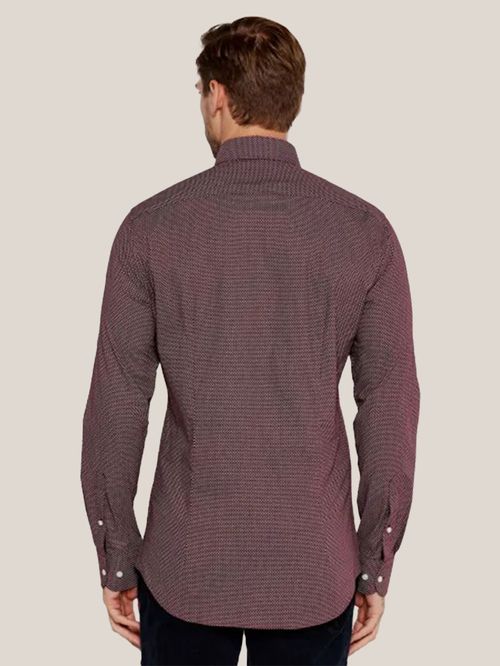 CAMISA CON MINI ESTAMPADO CON LOGO