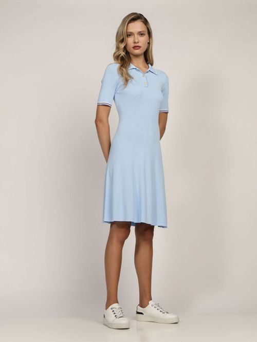VESTIDO TIPO POLO DE PUNTO CON CORTE SLIM