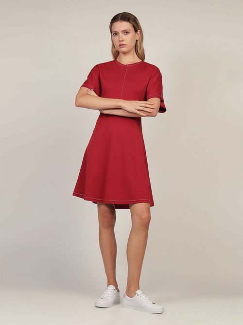 VESTIDO GLOBAL STRIPE DE CORTE EVASÉ
