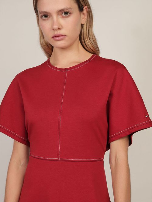 VESTIDO GLOBAL STRIPE DE CORTE EVASÉ