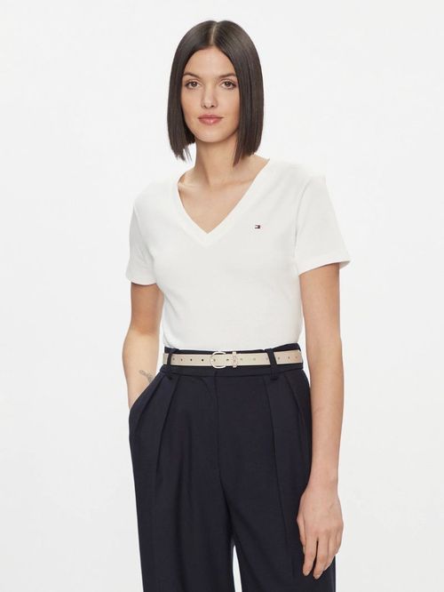CAMISETA CLÁSICA CON CUELLO EN V