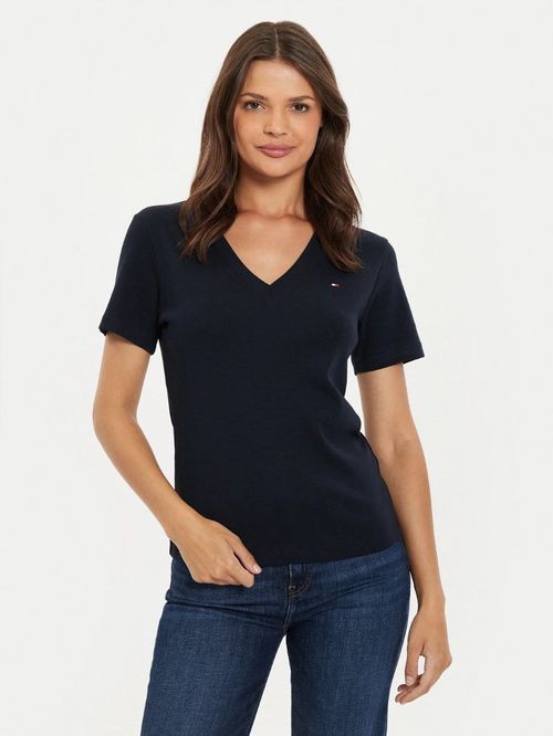 CAMISETA CLÁSICA CON CUELLO EN V
