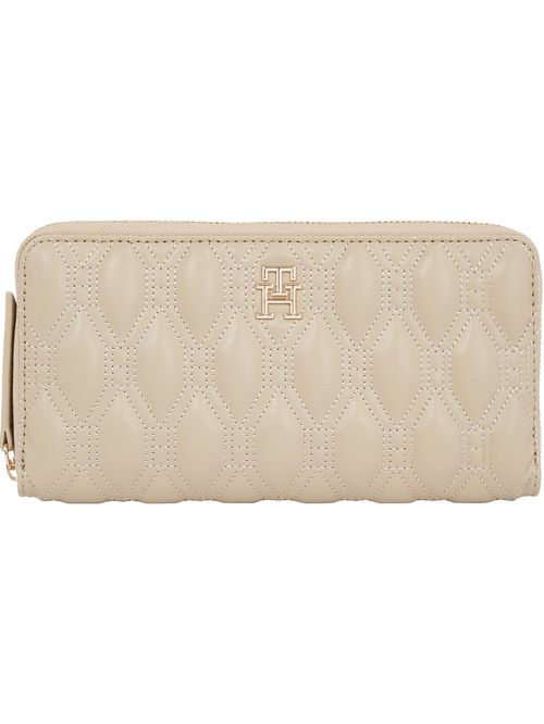 BILLETERA DE CUERO ACOLCHADA CON CIERRE