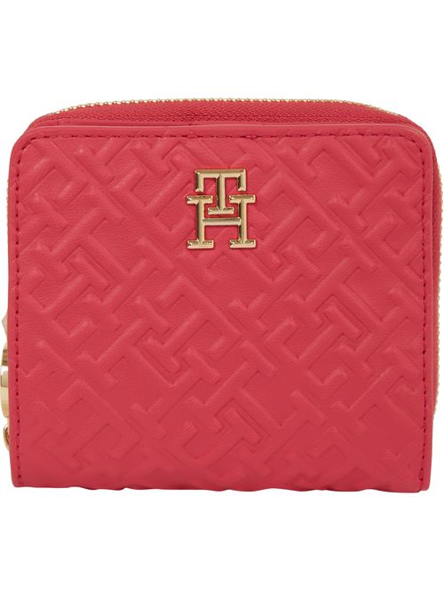 BILLETERA CON CIERRE Y MONOGRAMA EN RELIEVE