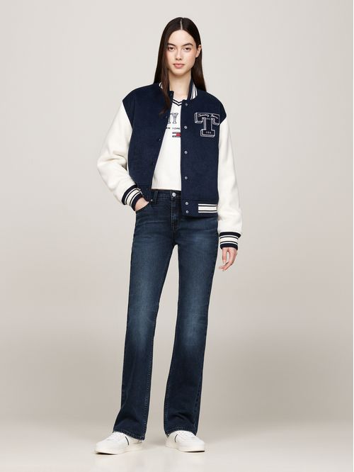 JEANS BOOTCUT DE TIRO MEDIO DESTEÑIDOS