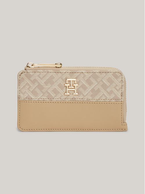 BILLETERA CON MONOGRAMAS TH EN JACQUARD
