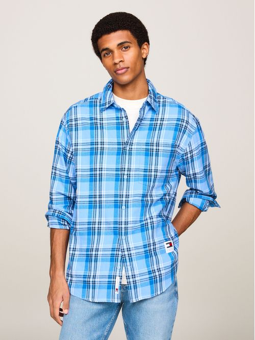 CAMISA REGULAR DE CUADROS CON LOGO