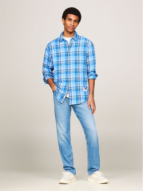 CAMISA REGULAR DE CUADROS CON LOGO