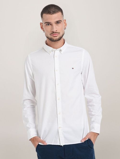 CAMISA SLIM DE TEJIDO DOBBY TH FLEX