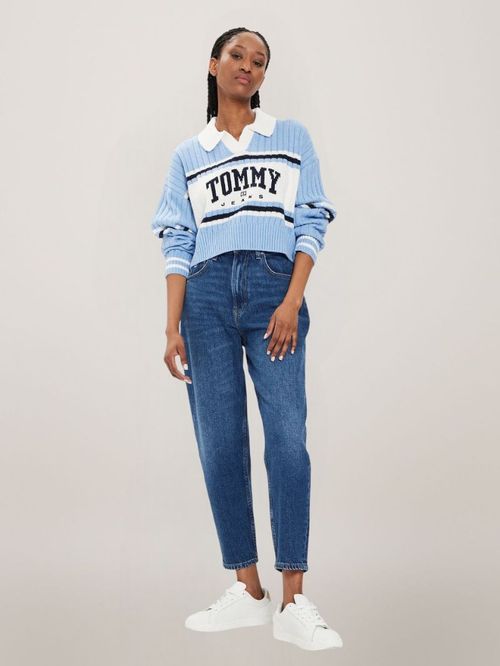 JEANS MOM DE TIRO SUPER ALTO