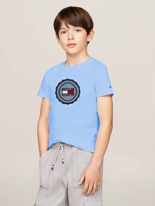 CAMISETA CON SELLO EN TEJIDO DE TOALLA (NIÑOS)