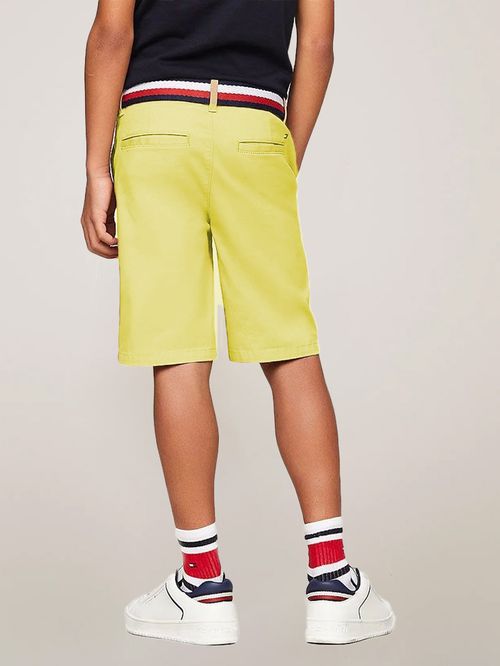 PANTALÓN CHINO CORTO CON CINTURÓN TRENZADO (NIÑOS)