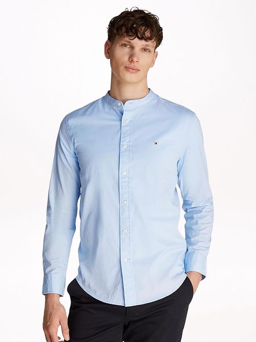 CAMISA DE POPELÍN CON CUELLO GRANDAD