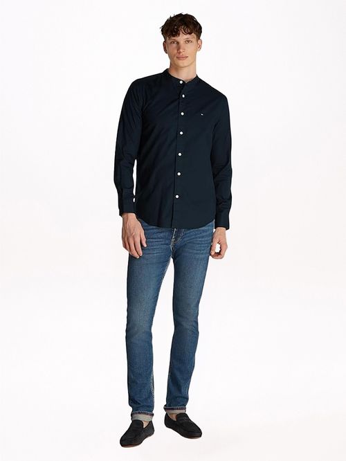 CAMISA DE POPELÍN CON CUELLO GRANDAD