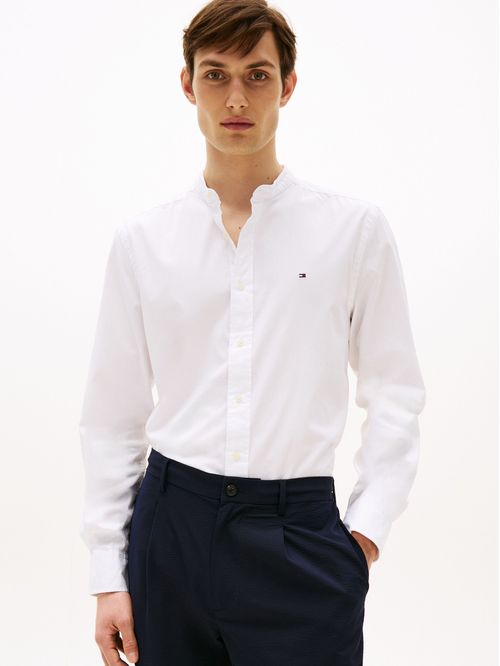 CAMISA DE POPELÍN CON CUELLO GRANDAD